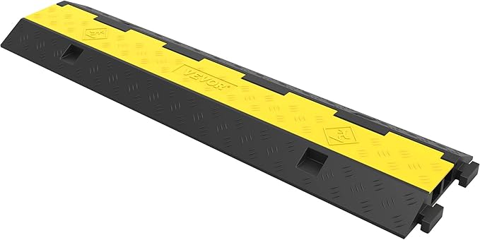 VEVOR Cable Protector Ramp, 5 Packs 2 Channels Speed Bump, Rubber Modular Humps - Image 8