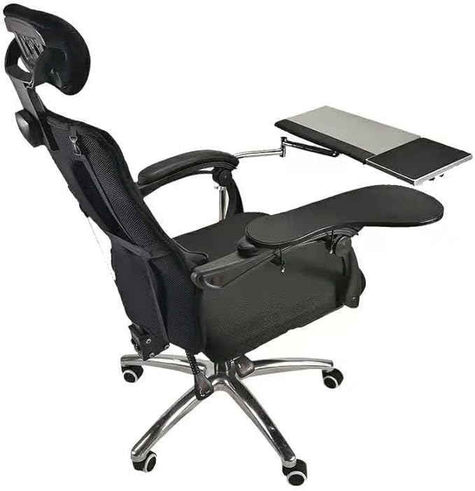 Ergonomic Laptop Keyboard Mouse Chair Stand Mount Holder Installed to Chair by MagicHold
