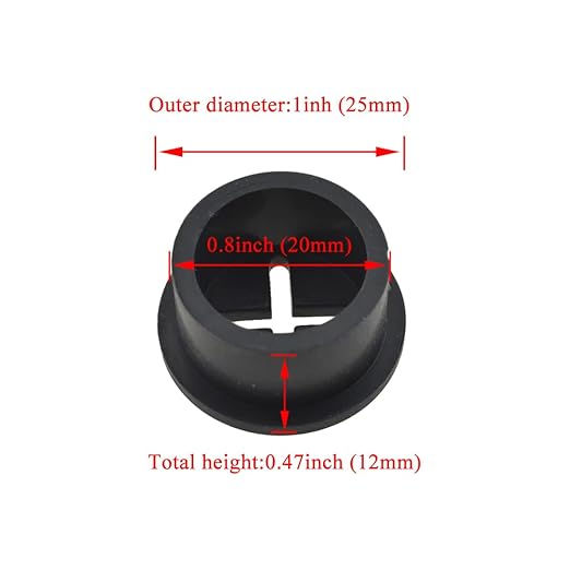 HAHIYO 4Pcs 0.8Inch/20mm Black Flexible Rubber Desk Grommet Wire Grommet Cable - Image 2