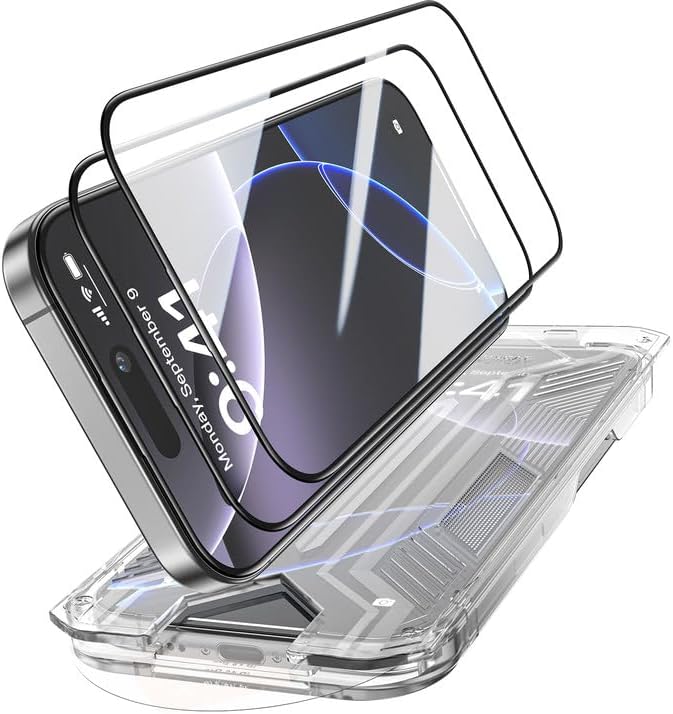 3 Pack for iPhone 14/iPhone 13 Pro/iPhone 13 Tempered Glass Screen by FUNCATGLOBAL