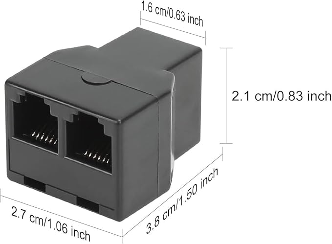 Uvital RJ12 6P6C 3 Female Telephone Line Splitters, Phone Jack Splitter - Image 5