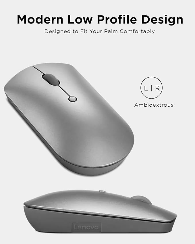 Lenovo 600 Bluetooth Silent Mouse, Adjustable DPI, 4 Button & Urban Laptop - Image 3