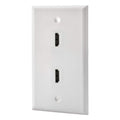 2 Port HDMI Female to Female Wall Plate in White by LULOSK