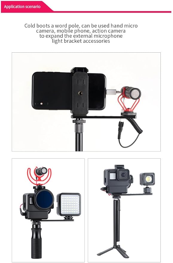 Aluminum Camera Cold Shoe Mount, Hot Shoe Extension Camera Flash Bracket - Image 5
