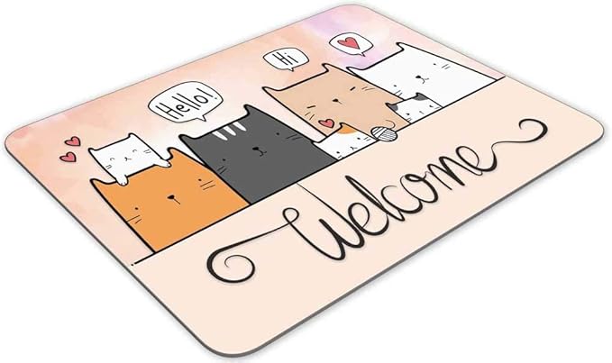 Gaming Mouse Pad， Cute Cartoon Cat Rectangle Mouse Pad Size - Image 2