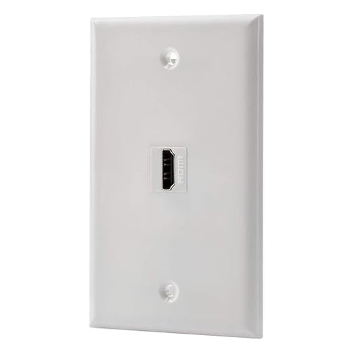 1 Port HDMI Female to Female Wall Plate in White by LULOSK