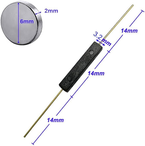 10pcs Plastic Reed Switch Reed Contact Normally Open Magnetic Induction Switch - Image 2