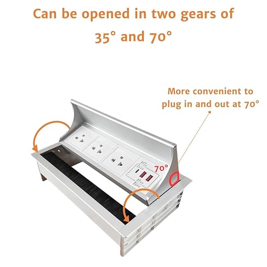 ZESHAN Conference Table Power hub Desktop pop up Outlet - Image 6