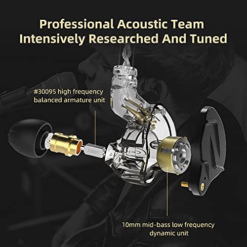 KZ ZSN Pro X IEM Earphone in Ear Monitors, 1BA+1DD Dual Driver Noise Cancelling - Image 2