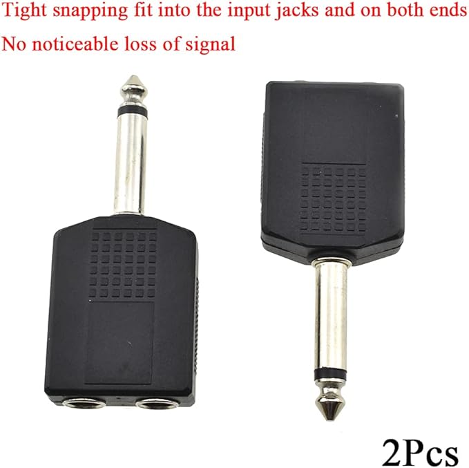 Hahiyo 6.35 M-2x6.35 F-TS Stereo Plug Interconnect Audio One Male 6.35mm and - Image 6