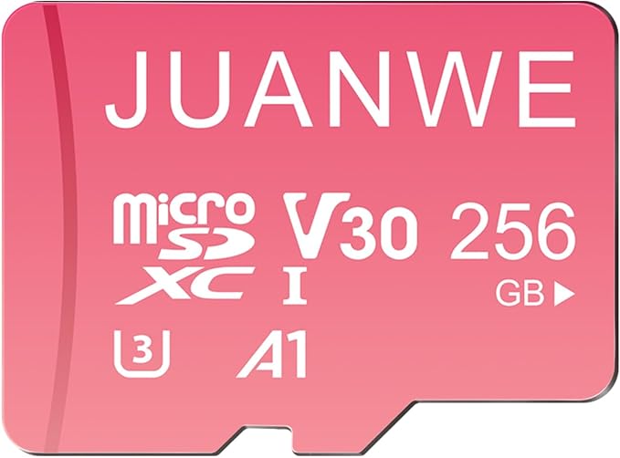 JUANWE 256GB Micro SD Card 4K V30 + Adapter 256GB microSDXC UHS-I SD Card C10 by JUANWE