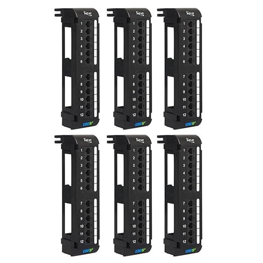 ICC CAT5e Patch Panel, UL Listed & PoE++ Rated Gigabit Applications, Wall Mount by ICC