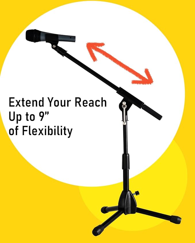 Stage Rocker Foldable Tripod Low-Profile Mic Boom Stand - Image 4
