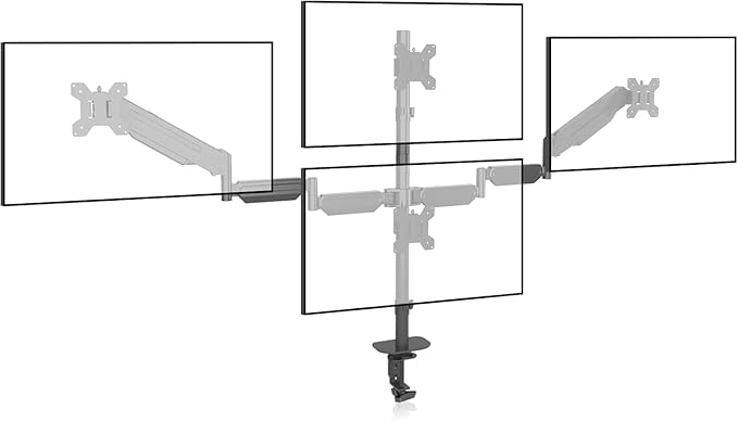Pholiten Quad 4 Monitor Arm Desk Mount by PholitenMonitorArm