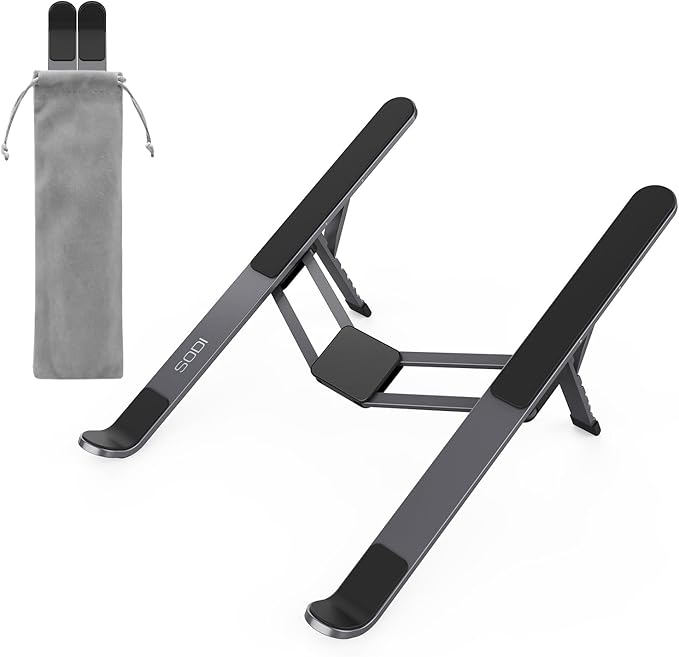 SODI Foldable Laptop Stand for Desk, Lightweight Portable Laptop Stand for by SODI