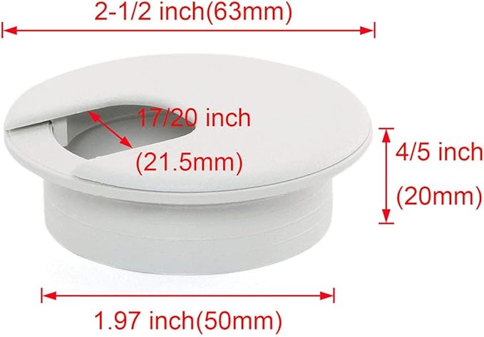 4pcs 2 Inch Desk Wire Cord Cable Grommets Hole Cover - Image 2
