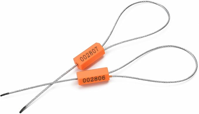 100PCS Steel Cable Seals Metal Security Seal Numbered Metal Truck Trailer Seals - Image 7