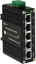 Mini Industrial 5 Ports Gigabit Switch Hardened 5 Port RJ45 10/100/1000Mbps by Steloproad