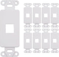 10 Pack Keystone Wall Plate 1 Port, Cat6 Cat5, Home & Office Installations by SATMAXIMUM