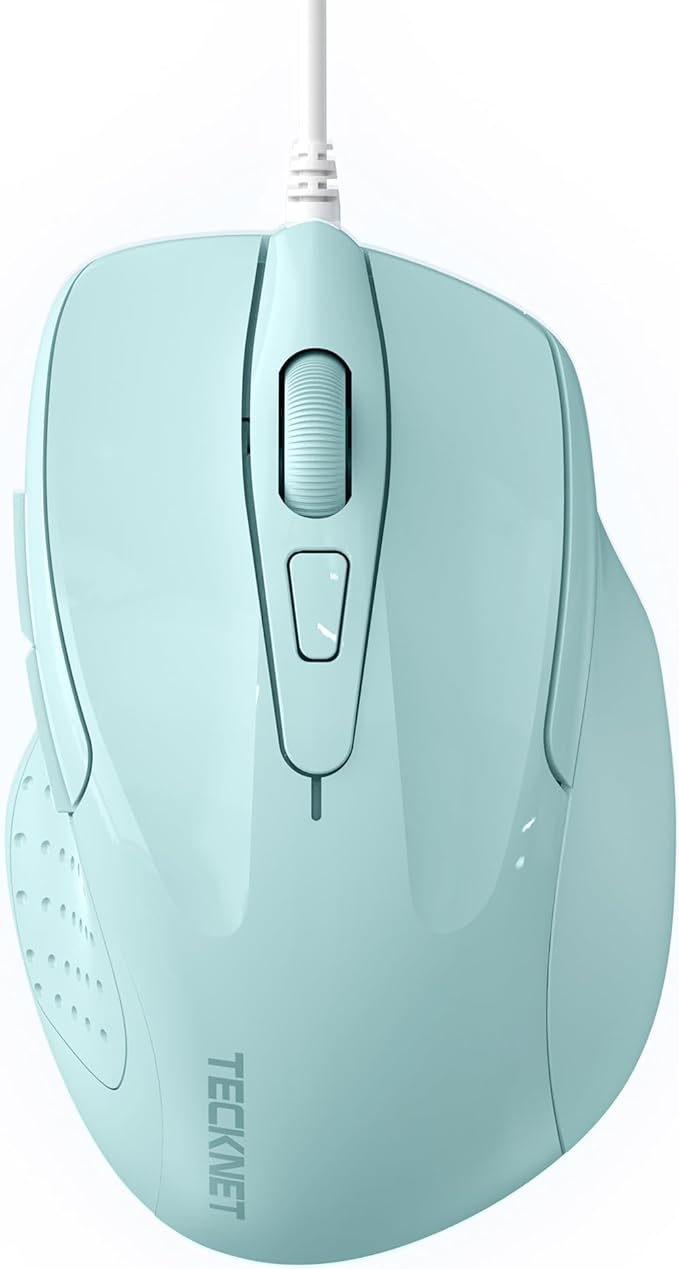 TECKNET Wired Mouse, 6-Button Corded by Tecknet