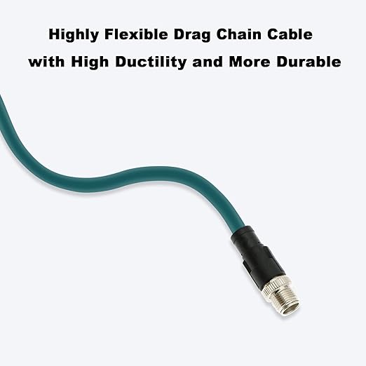 Alvin's Cables M12 8 Pin Male to RJ45 Shielded Ethernet Cable M12 X Coded 8 - Image 5