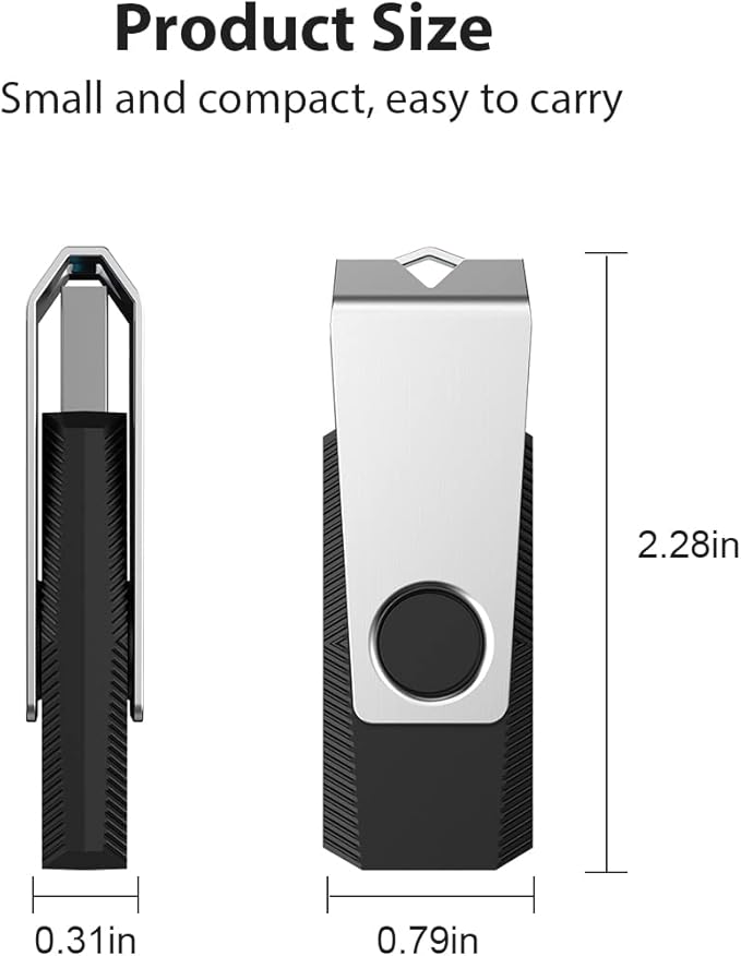 Aiibe 128GB Flash Drive 2 Pack 128GB USB Flash Drive Thumb Drive Zip Drive USB - Image 3
