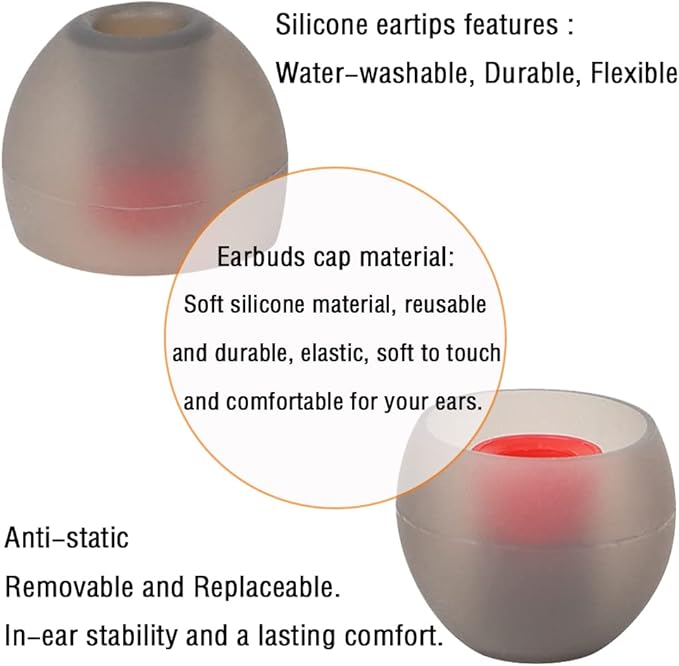 Replacement Earbud Tips Silicone Ear Tips - Image 5