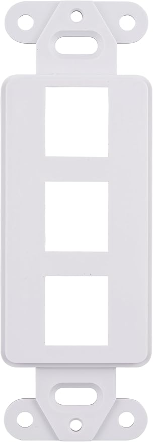 10 Pack Keystone Wall Plate 3 Port, Cat6 Cat5, Home & Office Installations - Image 5