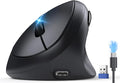TECKNET Ergonomic Mouse, Rechargeable Battery, Quiet Clicks, 4800 DPI Adjustable by Tecknet