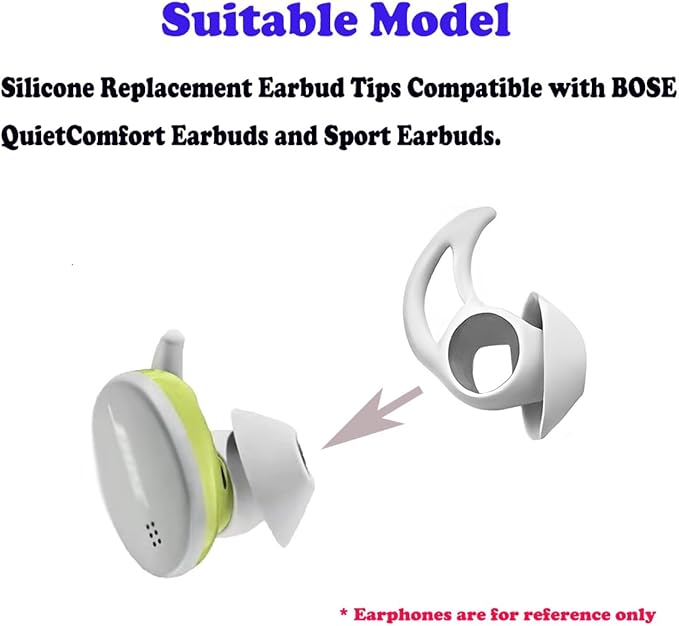Silicone Earbud Tips 3 Pairs Small Eartips Compatible - Image 3