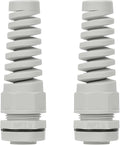 LeMotech 2Pcs NPT 1/2" IP68 Waterproof Cable Gland Flex Spiral Strain Relief by LeMotech