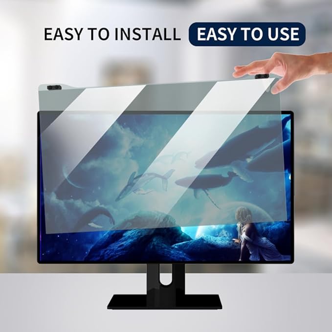 Docooler Computer Privacy Screen Filter, Hanging Screen Filter Compatible - Image 2
