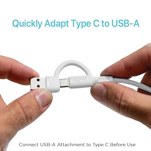 BLACK+DECKER USB C Multi Charging Cable, Fast Multi Charger Cable w/Adapter - Image 5