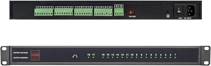 1U 18-Channel Rack Mount Power Supply – 12V 20A DC Output by AProfessionalPoEManufacturer