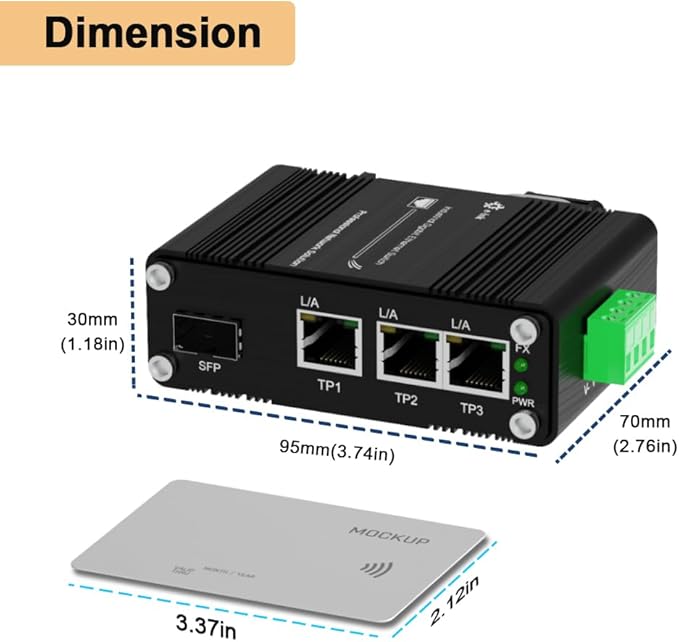 Mini Throncom 4 Ports Gigabit Industrial Fiber Ethernet Solar Switch Hardened - Image 5