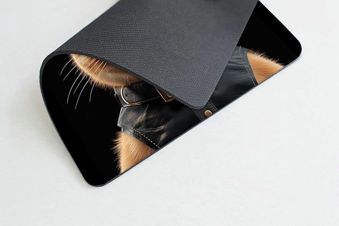 Square Mouse Pad Cool Cat with Sunglasses-1, Gaming Mouse Pads - Image 3