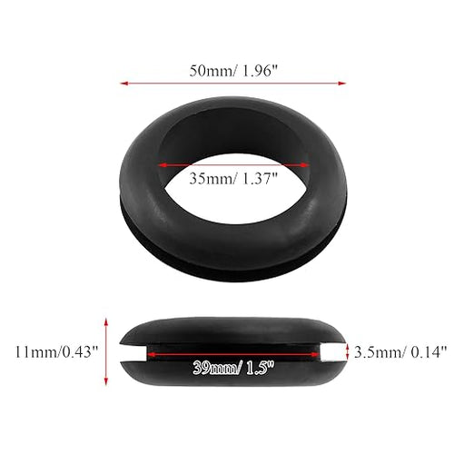 12 Pcs Rubber Grommets, 1-3/8" Inside Diameter 1-1/2" Drill Hole Rubber Wire - Image 2