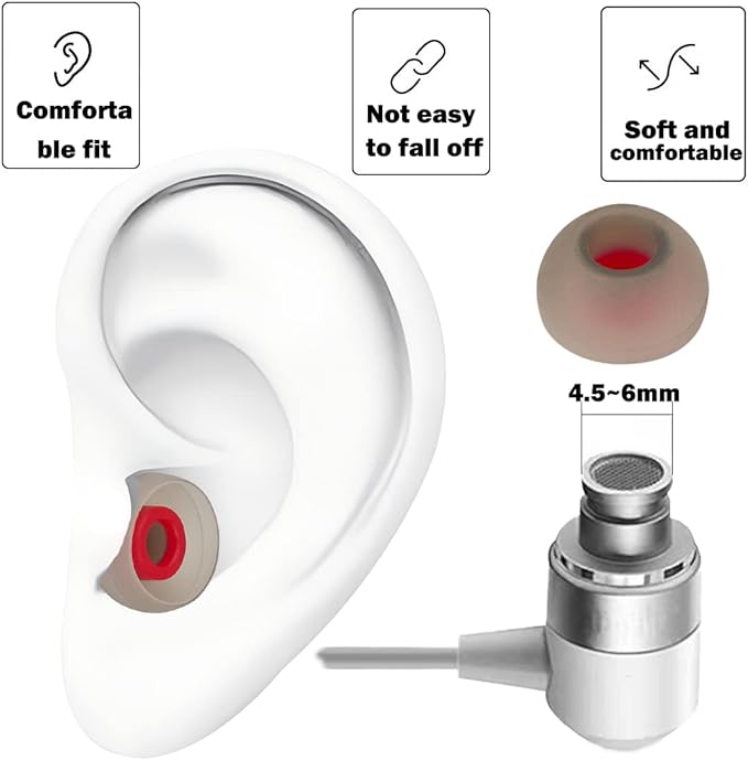 Earbud Replacement Tips Silicone Ear Bud Covers Fit Most in-Ear Earbuds - Image 4