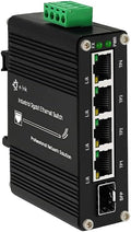 Mini Industrial 4 Port 10/100/1000Mbps Gigabit Ethernet Switch by Steloproad