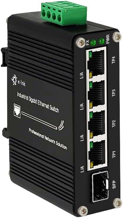 Mini Industrial 4 Port 10/100/1000Mbps Gigabit Ethernet Switch by Steloproad