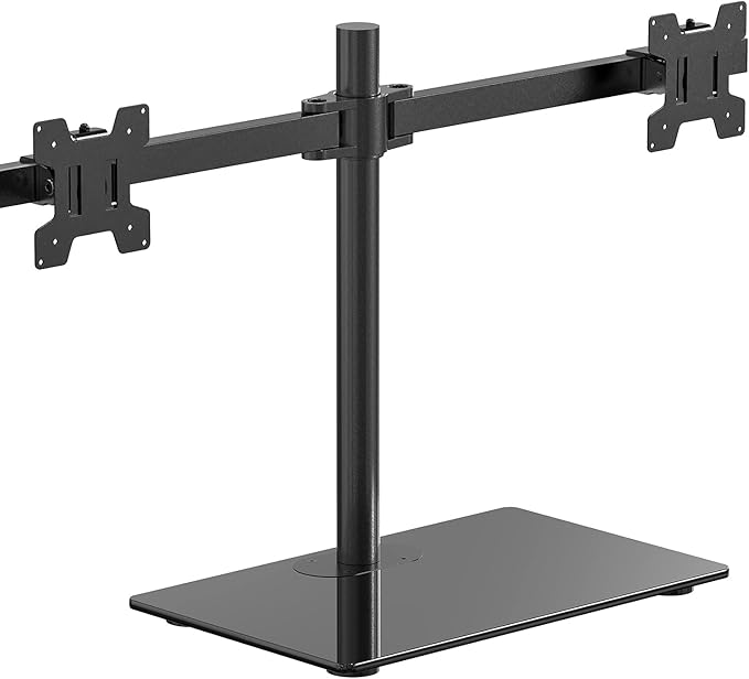 WALI Free Standing Dual Monitor Stand, Height Adjustable Monitor Mount by WALI