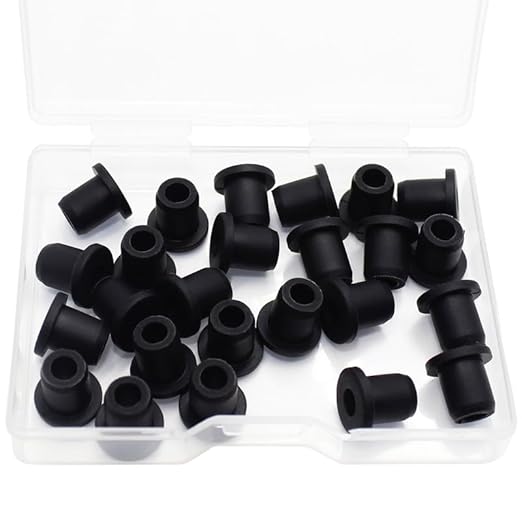 25 Pcs 1/4" Drill Hole, 3/16" ID Silicone Rubber Grommets by BOPOREAE