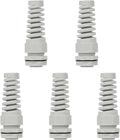LeMotech 5Pcs NPT 1" IP68 Waterproof Cable Gland Flex Spiral Strain Relief Grey by LeMotech