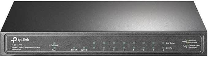 TP-Link 8 Port Gigabit PoE Switch | 8 PoE+ Ports @63W, w/ 1 Uplink Gigabit Port by TP-Link