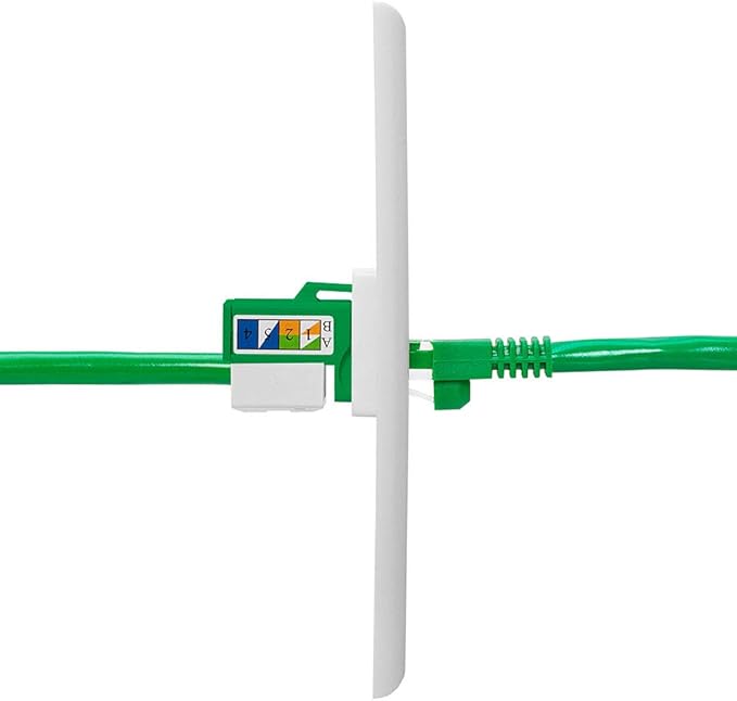 Cmple - RJ45 Keystone Jack 90 Degree Cat5e Keystone Jack Insert Punch Down RJ45 - Image 4
