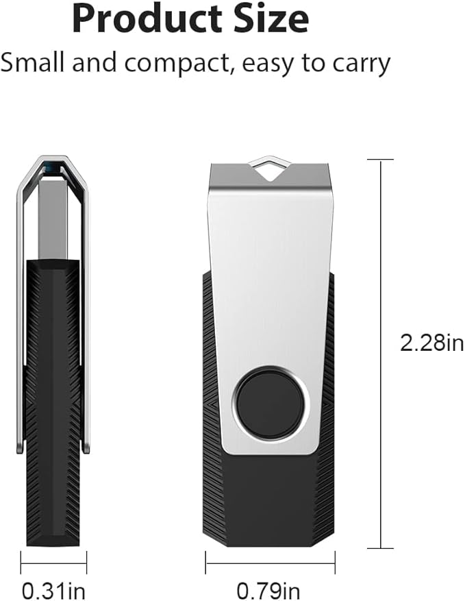 Aiibe 64GB Flash Drive 2 Pack 64GB USB Flash Drive Thumb Drive Zip Drive USB - Image 3