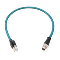 M12 Ethernet 8 Pin X Coded RJ45 CAT7e GigE Cable by HangTonConnect