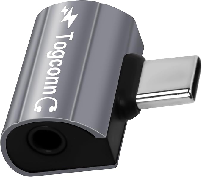 USB C to 3.5mm Aux Headphone and Charger Adapter Splitter, 2 in 1 USB Type C by Togconn