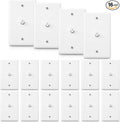 1-Port TV Cable Wall Plate F Connector Wall Plate Coax Wall Plate Video Wall by Weewooday