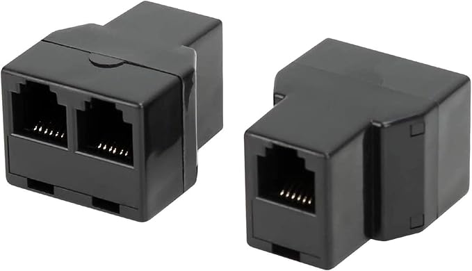 Uvital RJ12 6P6C 1 Female to 2 Female Telephone Line Splitters, Telephone by Uvital